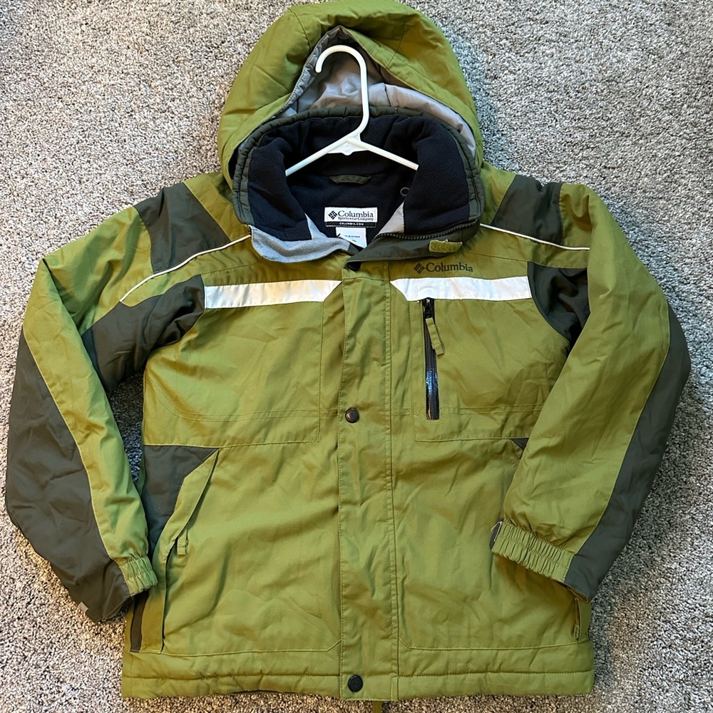 Columbia Youth Boys 10/12 Green Winter Ski Jacket
